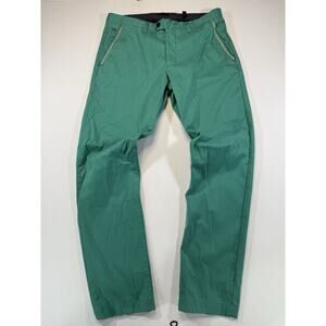 Ted Baker Golf Pants Mens 34R Green Slim Fit Chino Stretch